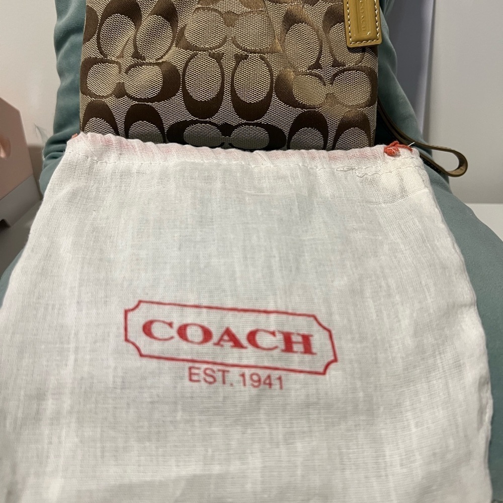 Coach Mustard Yellow Signature Wristlet - Picture 5 of 5